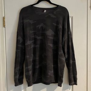 Athleta studio to street camo sweatshirt